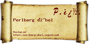 Perlberg Ábel névjegykártya